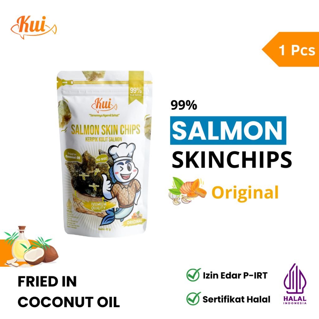 Jual Kui Salmon Skin Chips Keripik Kulit Ikan Salmon Original 1