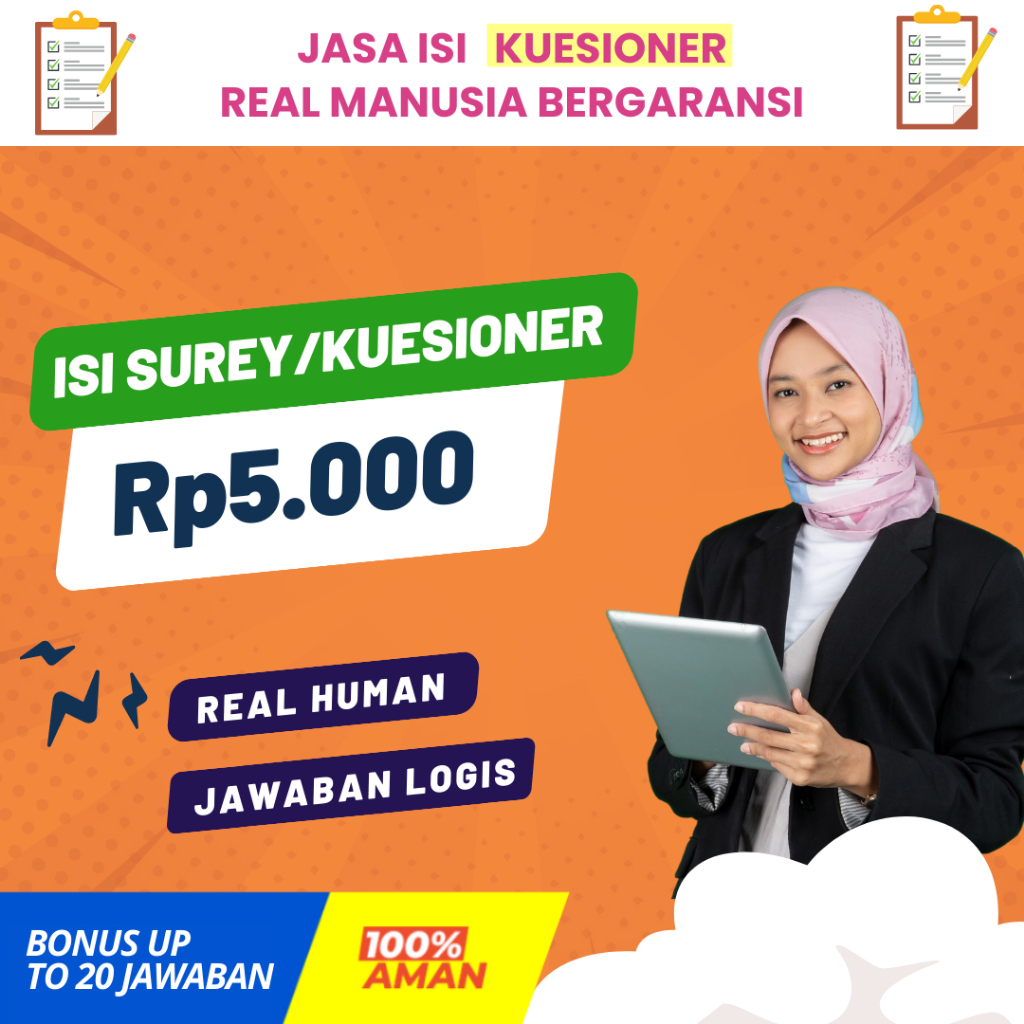 Jual Promo Jasa Isi Kuesioner Survey Penelitian Express Shopee Indonesia 5116