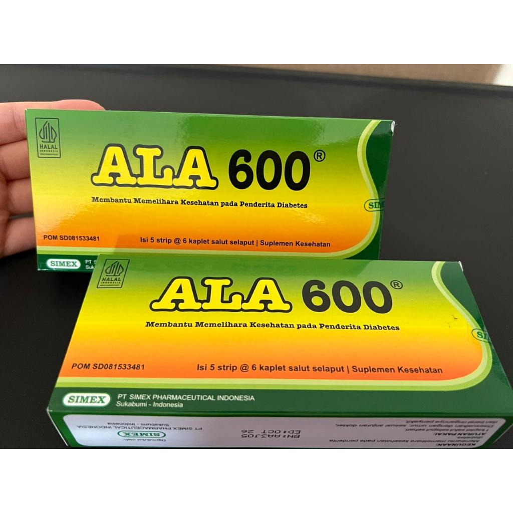 Jual ALA 600mg 30 tab | PER BOX ori 100% | Shopee Indonesia