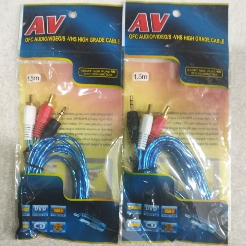 Jual Kabel Audio RCA 2in1 1,5m Kabel Tebal Dan Awet | Shopee Indonesia