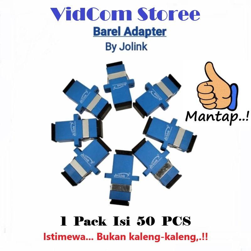 Jual Adapter / Barrel Fiber Optic SC UPC Jolink Isi 50 Pcs | Shopee ...