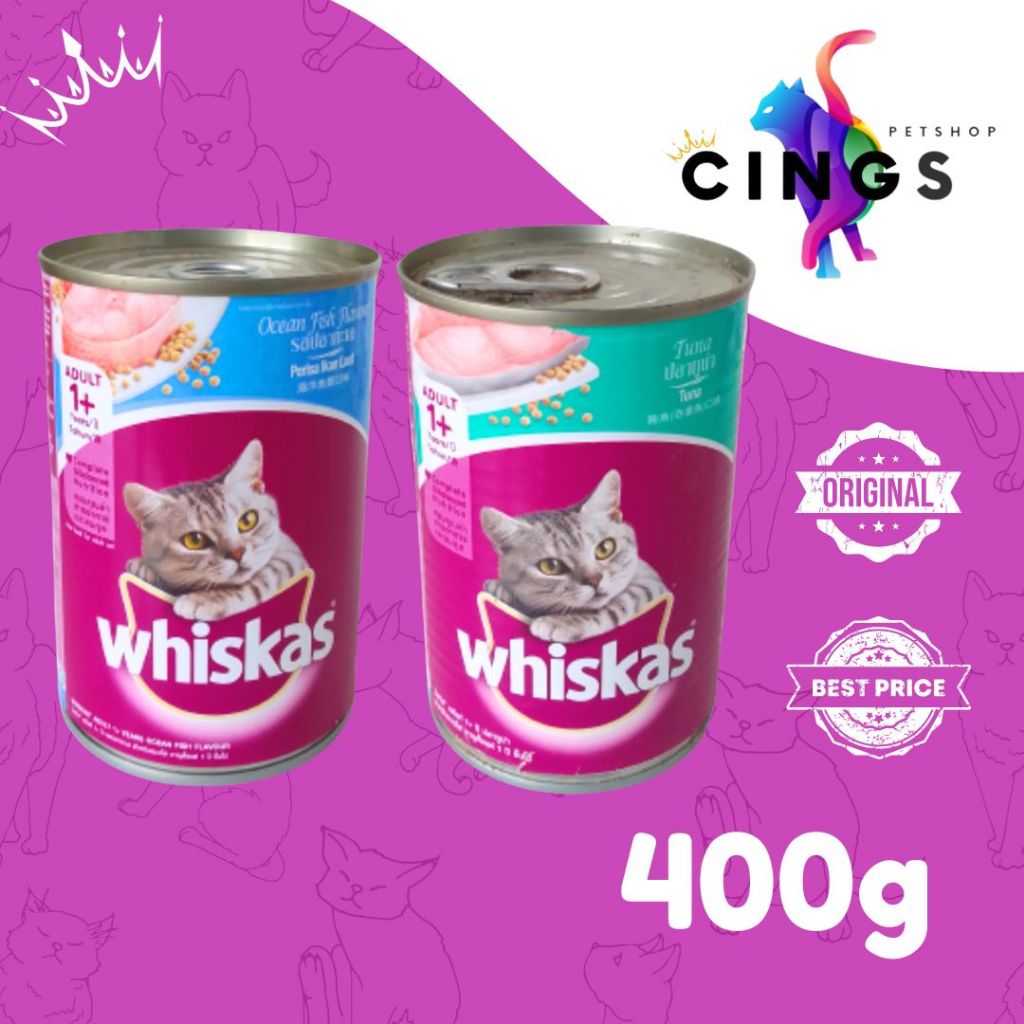 Jual WHISKAS KALENG 400GR MAKANAN BASAH KUCING WHISKAS Shopee Indonesia