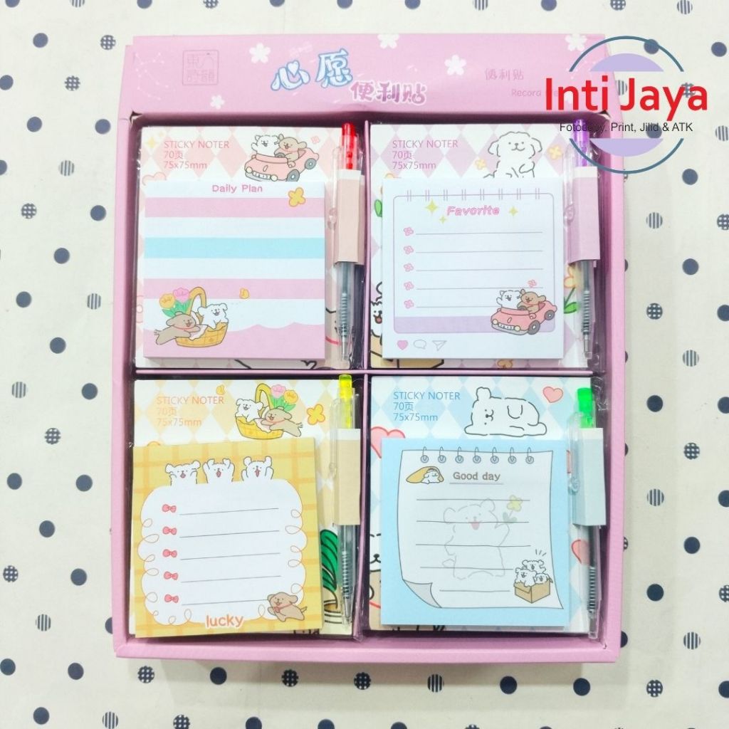 Jual sticky notes to do list motif dan mini pulpen shopee indonesia