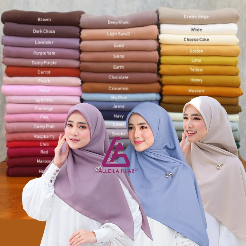 Jual Bella Square Hijab Segi Empat Polycotton Premium 61 Warna Jilbab ...