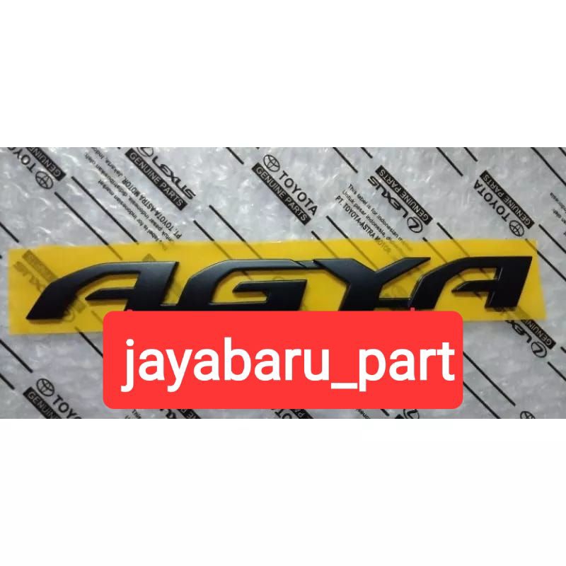 Jual Emblem Tulisan Logo Agya Hitam Doff Original Shopee Indonesia