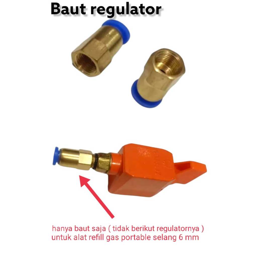 Jual Baut penghubung regulator dengan selang alat refill gas kaleng hi cook Shopee Indonesia