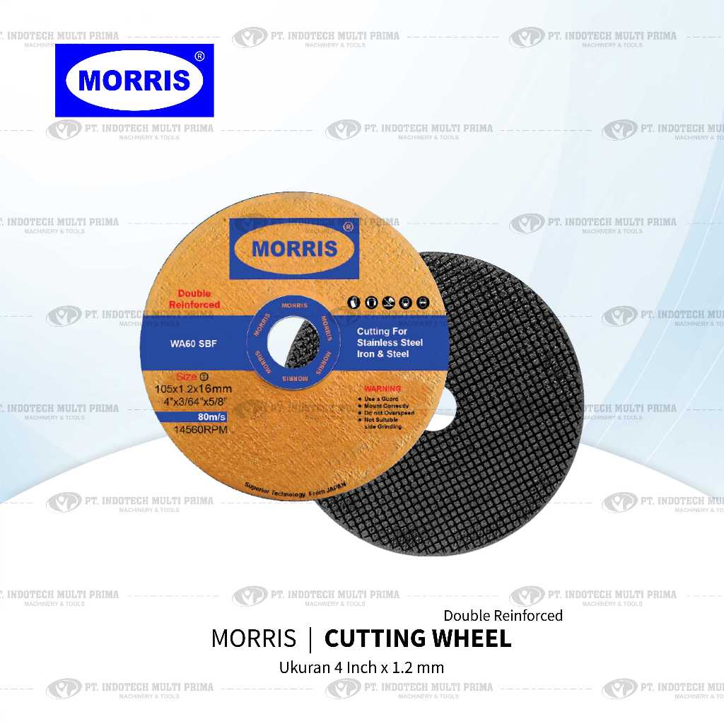Jual Batu Gerinda - Morris Cutting Wheel (DR) WA60SBF Ukuran 4 Inch x 1 ...