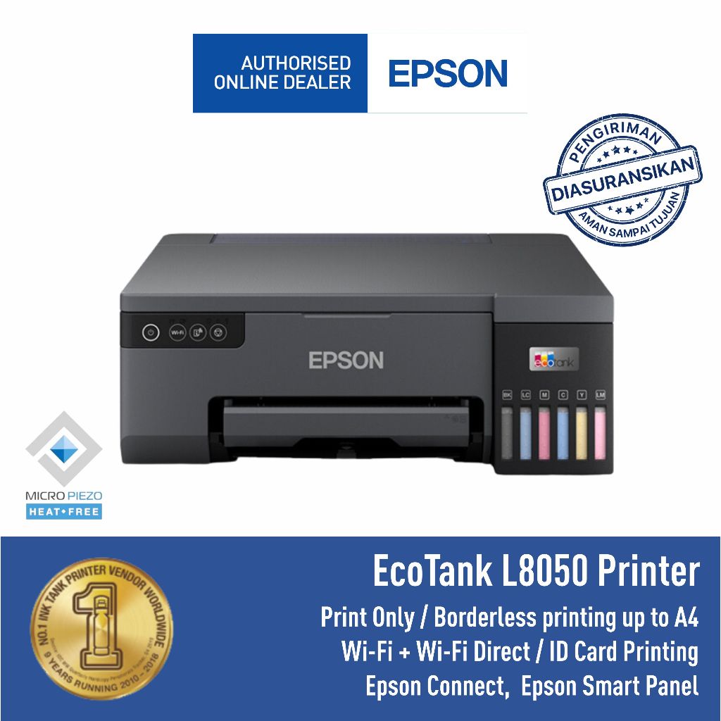 Jual Printer Epson L8050 L 8050 L 8050 Wifi Foto Card Id Pengganti L805 Shopee Indonesia 1690