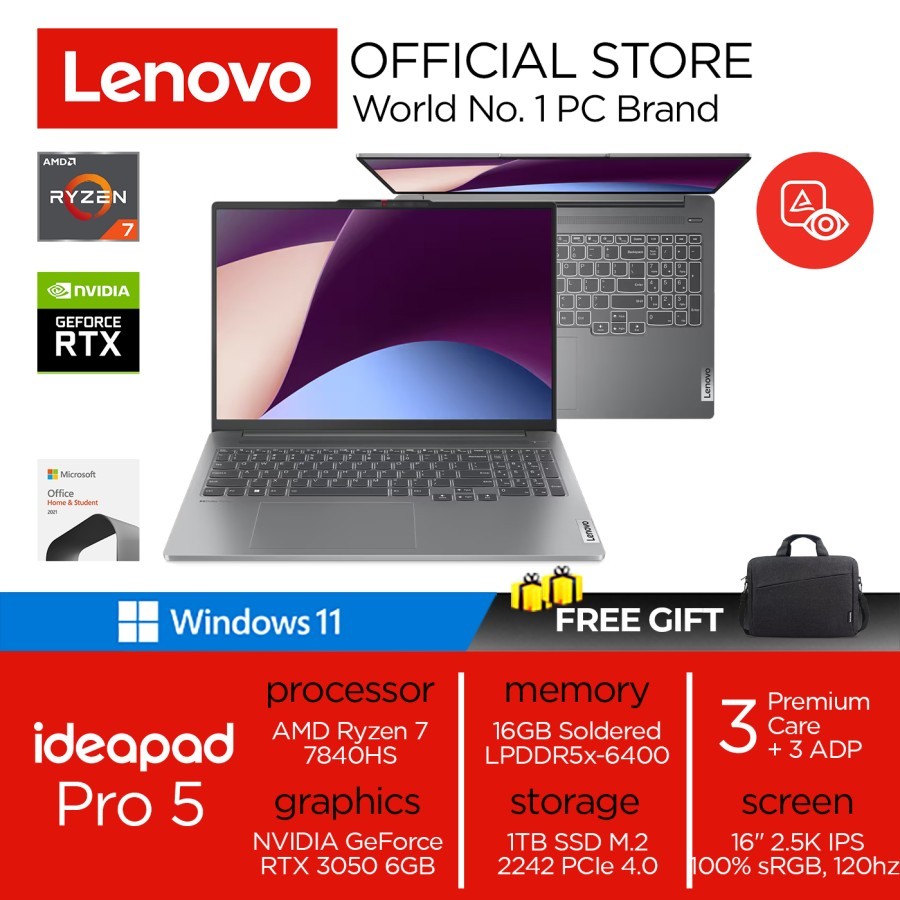 Jual Lenovo Ideapad Pro 5 16APH8 Ryzen 7 7840HS RTX3050 16GB 1TB Shopee Indonesia