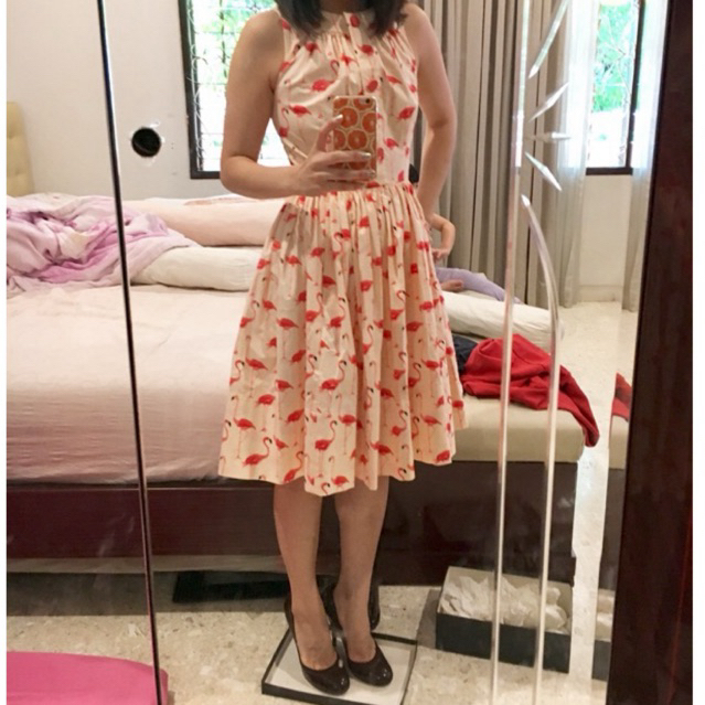 Kate spade flamingo dress best sale