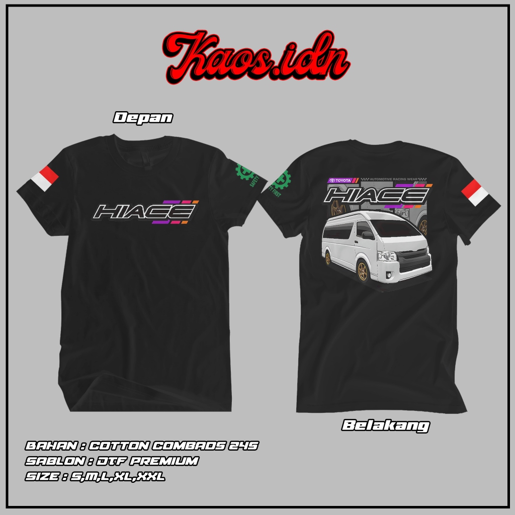Jual Bisa Cod Kaos Toyota Hiace Original Merchandise Kaos Katun 24s