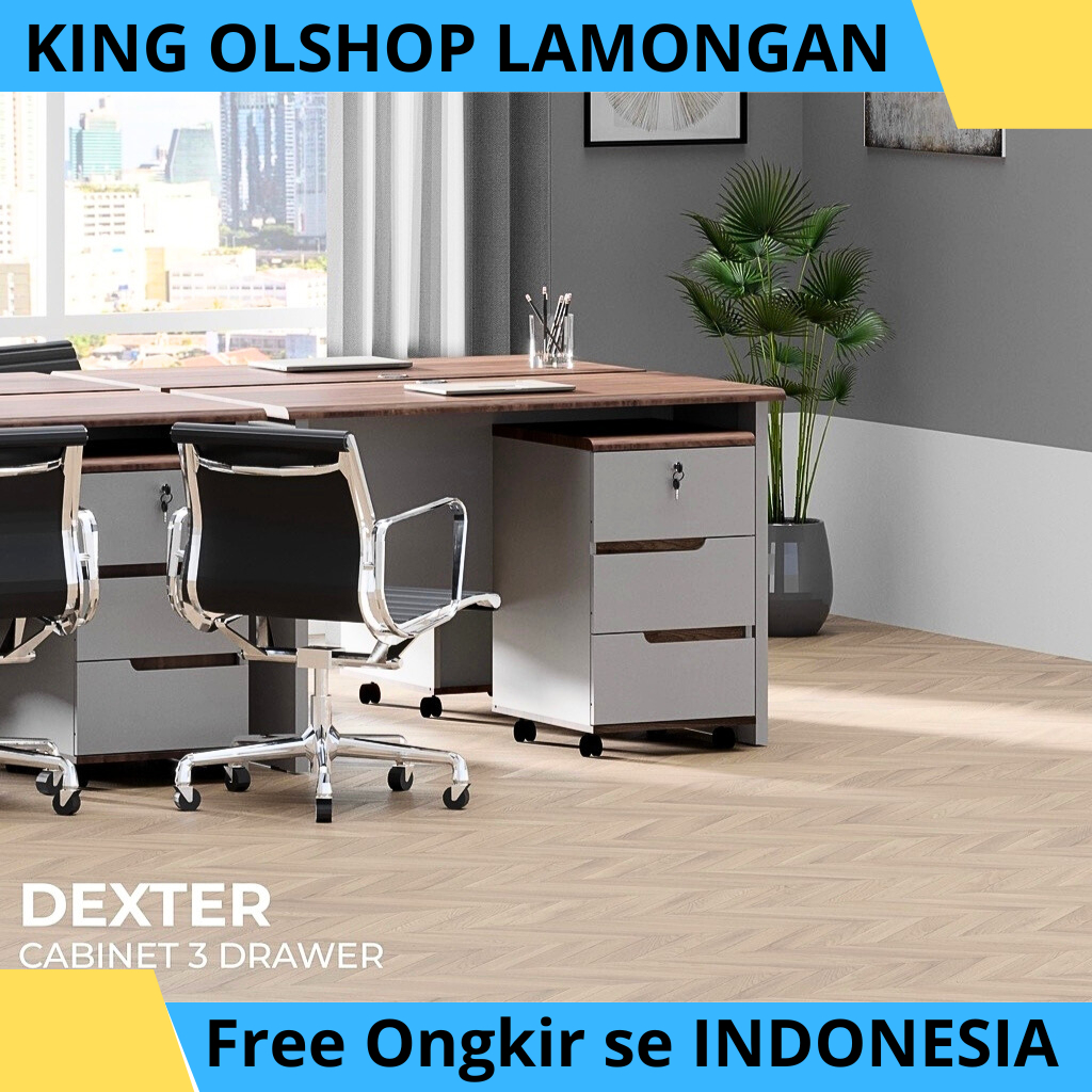 Jual Meja File /Rak Laci Dexter Cabinet 3 Drawers [LAMONGAN] | Shopee ...