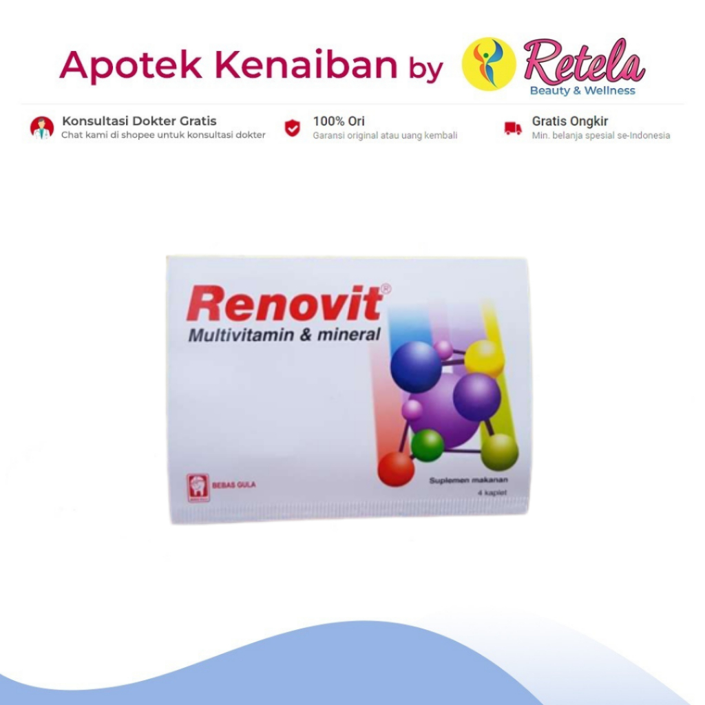 Jual RENOVIT 1 STRIP 4 KAPLET | Shopee Indonesia