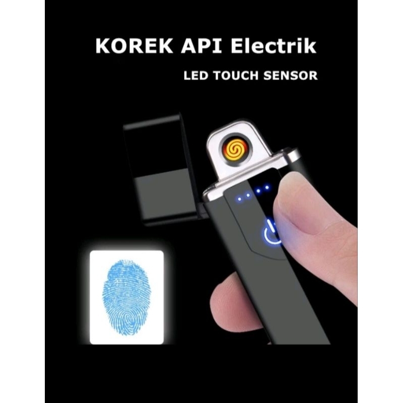 Jual Korek Api Fingerprint Touch Led Sensor Sentuh Rechargeable Pematik ...