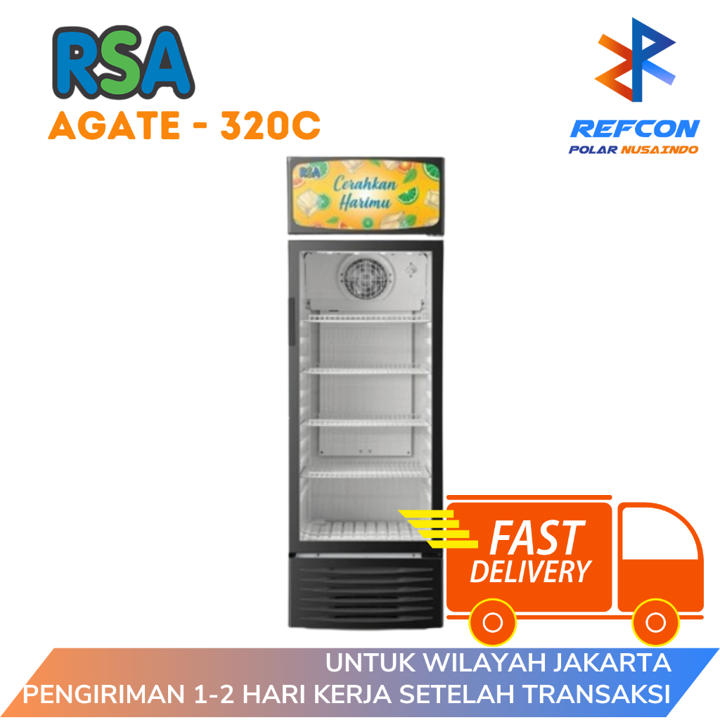 Jual Showcase Chiller RSA AGATE 320C / AGATE320C 328 Liter | Shopee ...