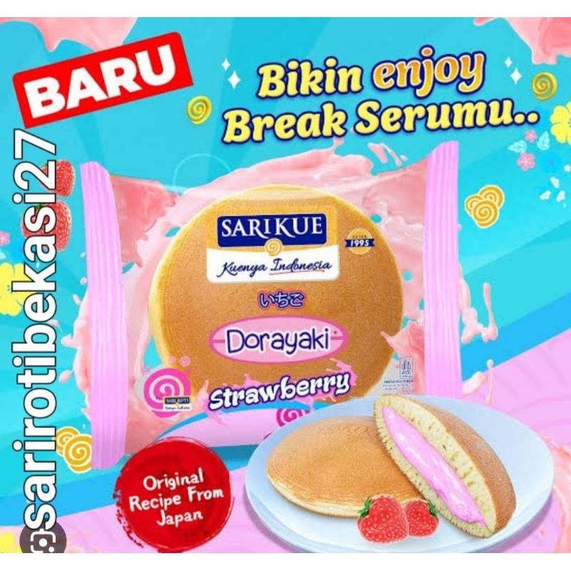 Jual roti dorayaki strawberry sari roti | Shopee Indonesia