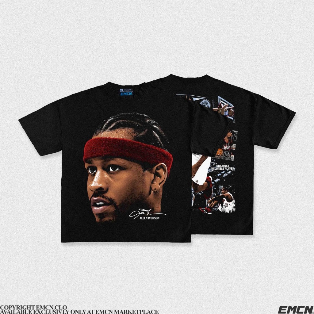 Jual EMCN Oversized Big Head Tee Allen Iverson | Shopee Indonesia