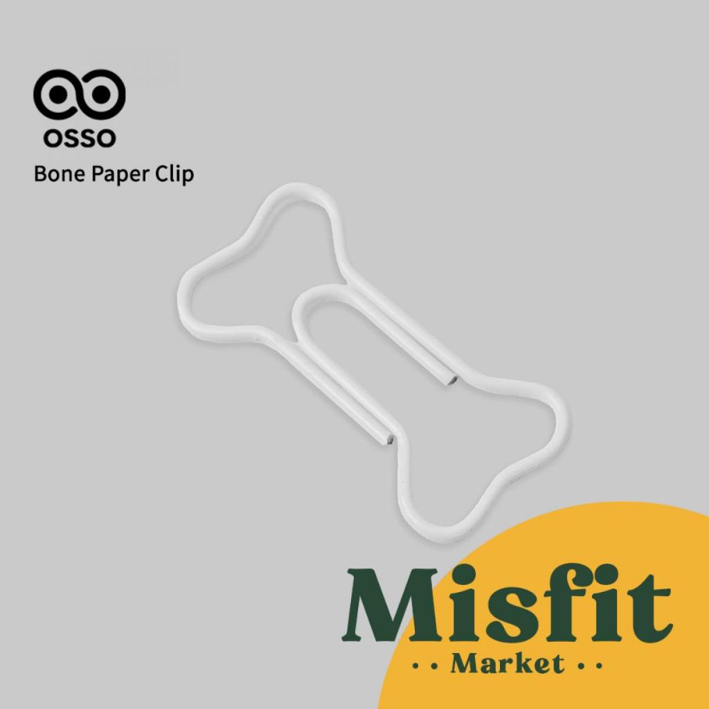 Jual OSSO Bone Paper Clip Klip Kertas Tulang Putih White Korea Penjepit ...
