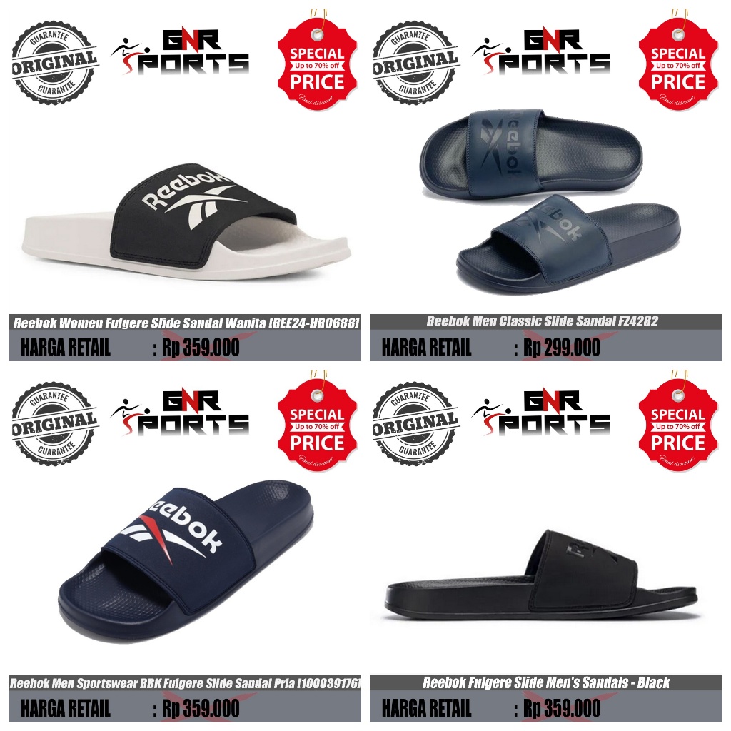 Jual Sandal reebok Slide Original 100% | Shopee Indonesia