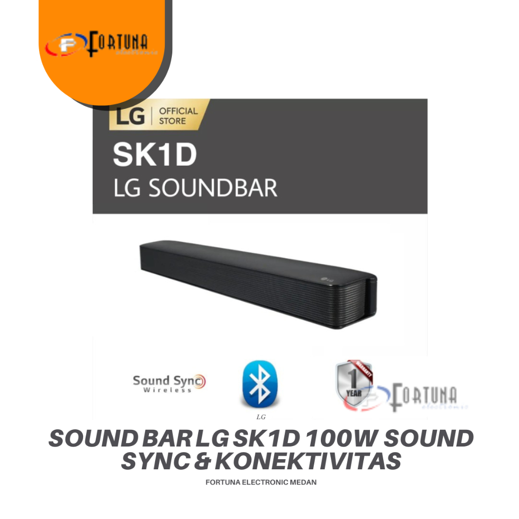 Jual LG SOUNDBAR SK1D BUILT IN SUBWOOFER WIRELESS BLUETOOTH OPTICAL AUX ...