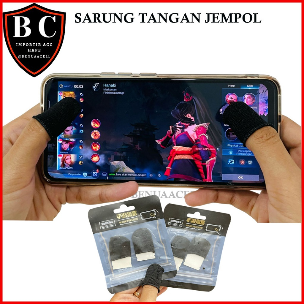 SARUNG TANGAN JEMPOL GAMING TELEFINGER ISI 2PCS - SARUNG JEMPOL GAMING - BC