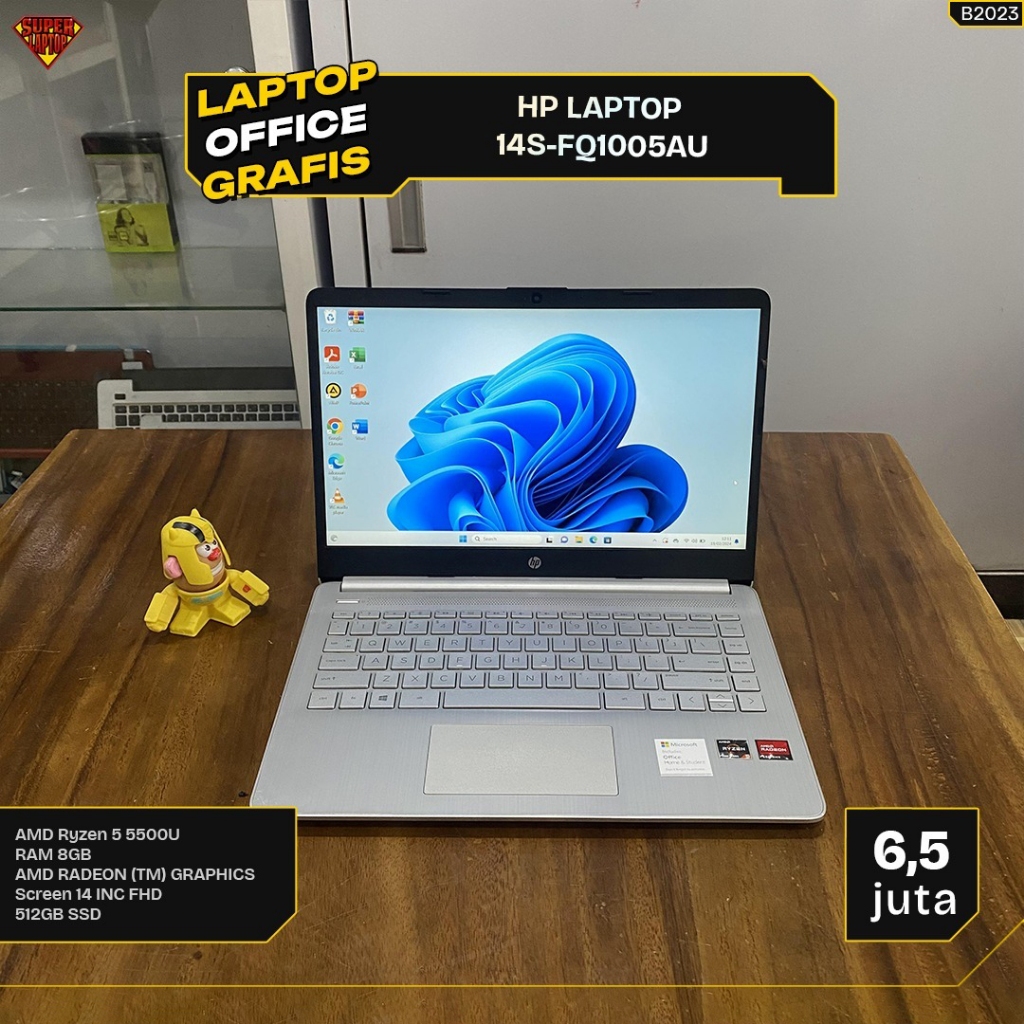 Jual Laptop Hp Laptop 14s Fq1005au Amd Ryzen 5 5500u 8gb Ram 512gb Ssd Shopee Indonesia 9406