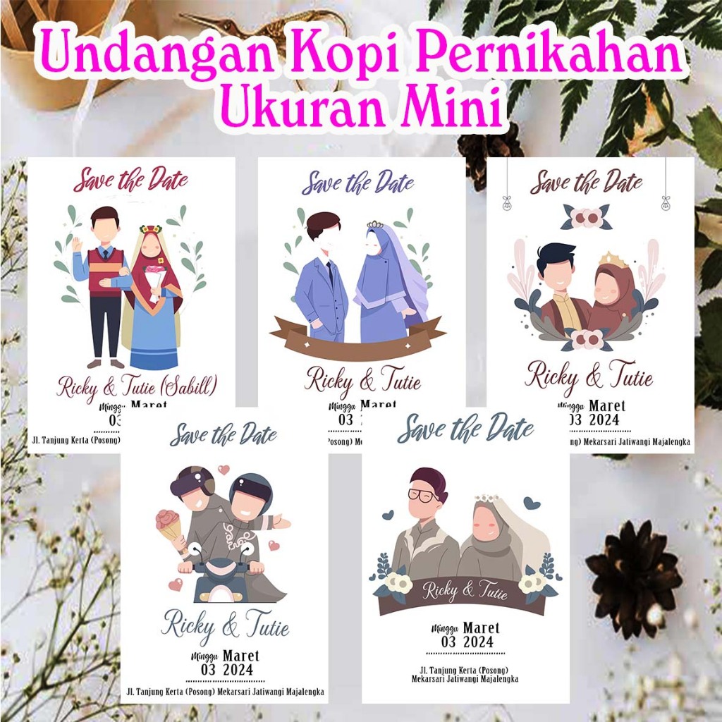 Jual undangan mini kopi murah - undangan kecil minimalis | Shopee Indonesia