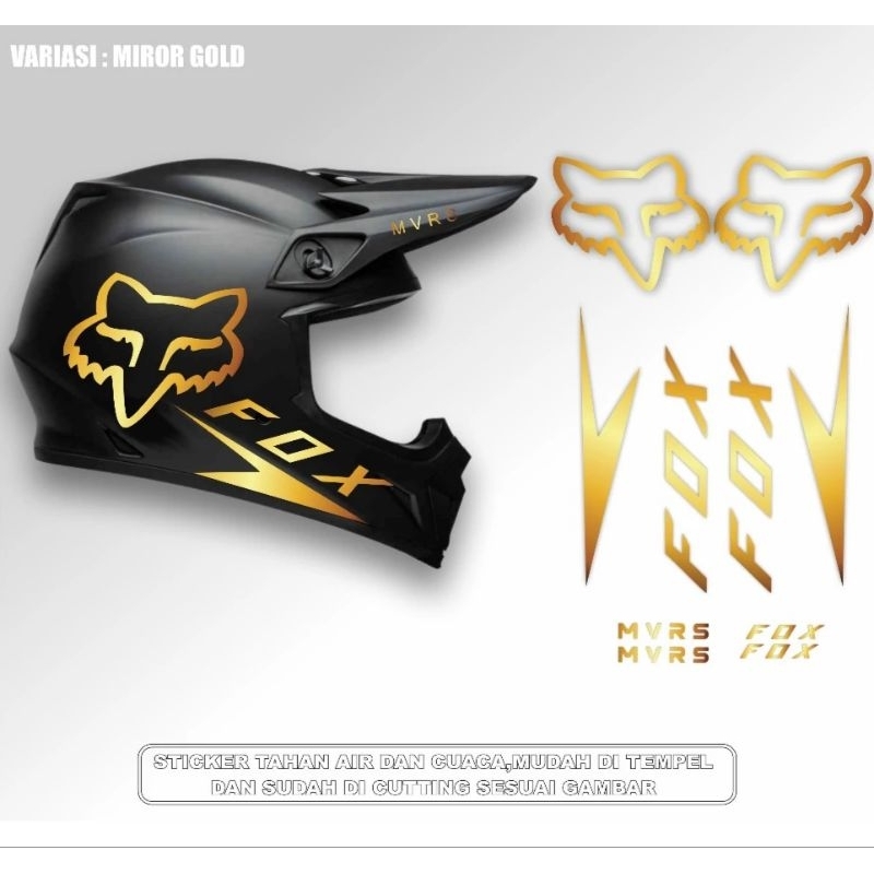 Jual stiker helm cross cutting fox 1 set | Shopee Indonesia