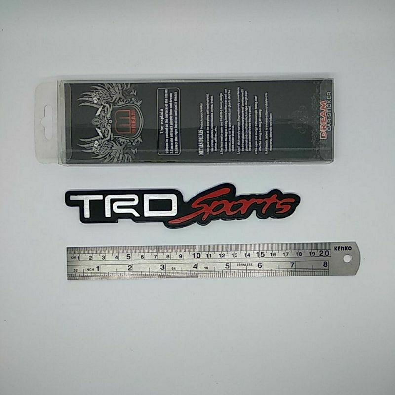 Jual Emblem Logo Mobil Toyota Trd Sports Alumunium Metals Decals Car