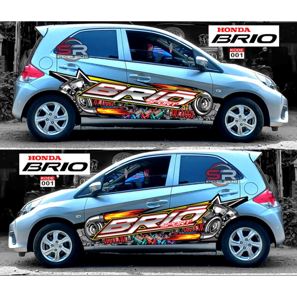 Jual STICKER STRIP MOBIL BRIO DECAL STICKER MOBIL RACING | Shopee Indonesia
