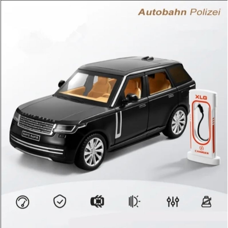 Diecast Mobil Range Rover SUV Miniatur Die-cast Mobil Alloy Car Skala 1:24