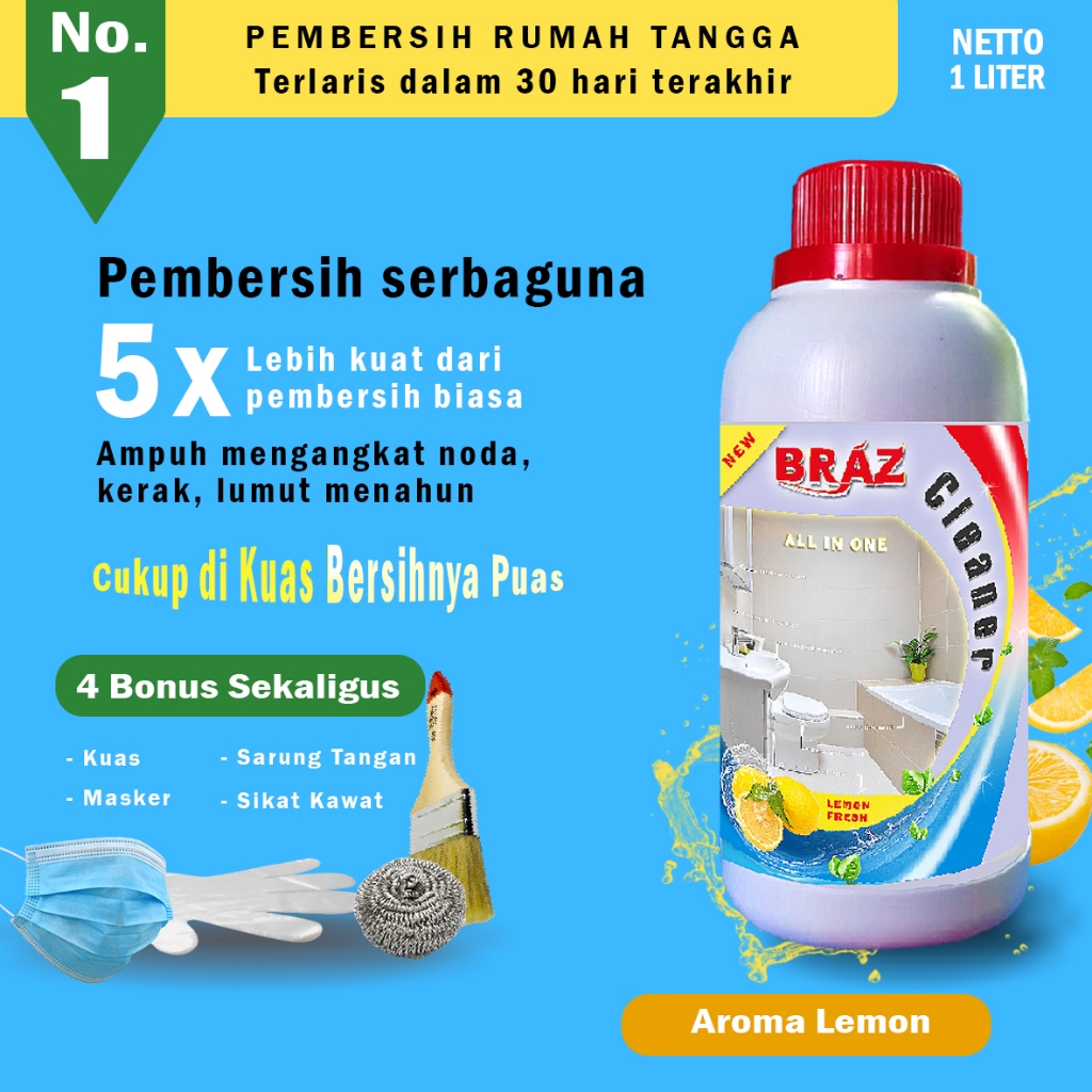 Jual Braz Cleaner Liter Cairan Pembersih Kerak Kamar Mandi Keramik