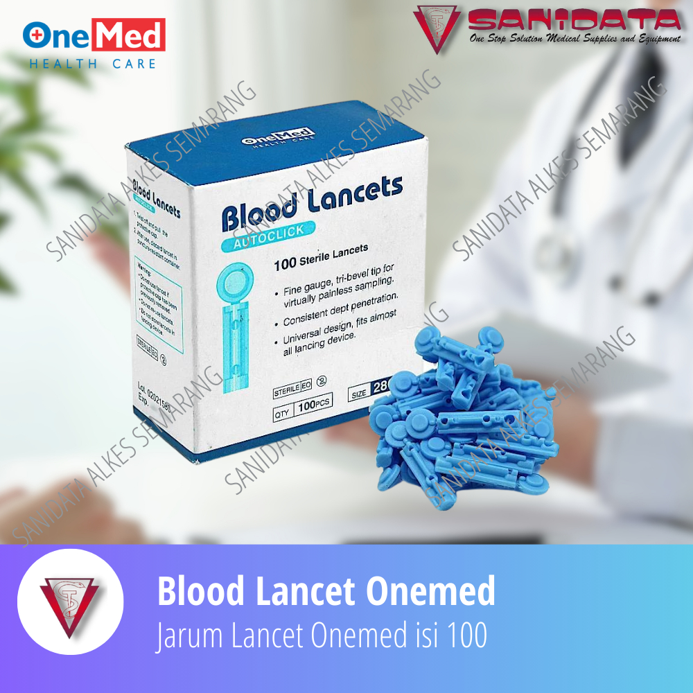 Jual Onemed blood lancet isi 100 PALING MURAH DAN ORIGINAL Shopee