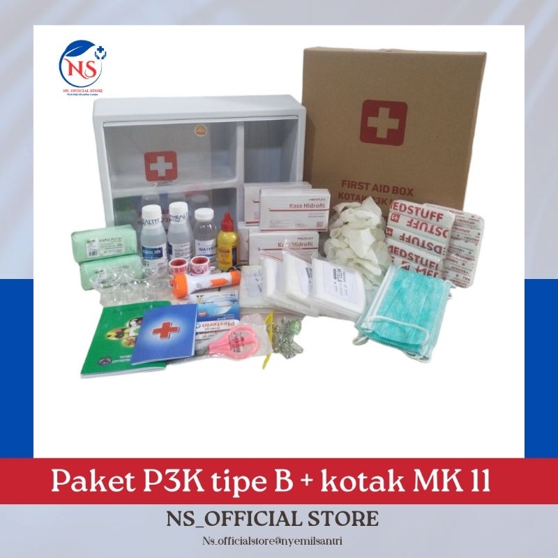 Jual Paket P3k Tipe B Kemenkes - Kotak MK 11 Plus Isi Tipe B | Shopee ...