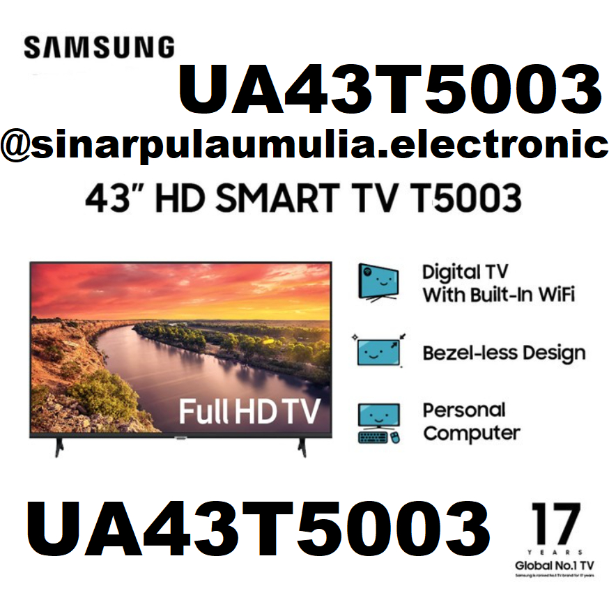 Jual Samsung LED Smart TV 43" FHD Digital UA43T5003 / UA 43T5003 / UA