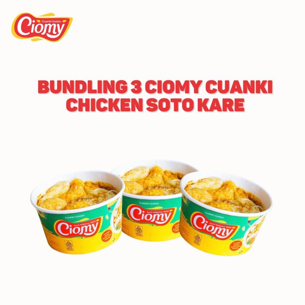 Jual 𝐂𝐈𝐎𝐌𝐘 Terbaru Cuanki Cup Siomay Tahu Kuah Soto Kari Bundling 3