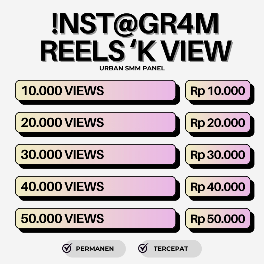 Jual View Reels Instagram I(G) Permanent Real Views Worldwide Fast High ...