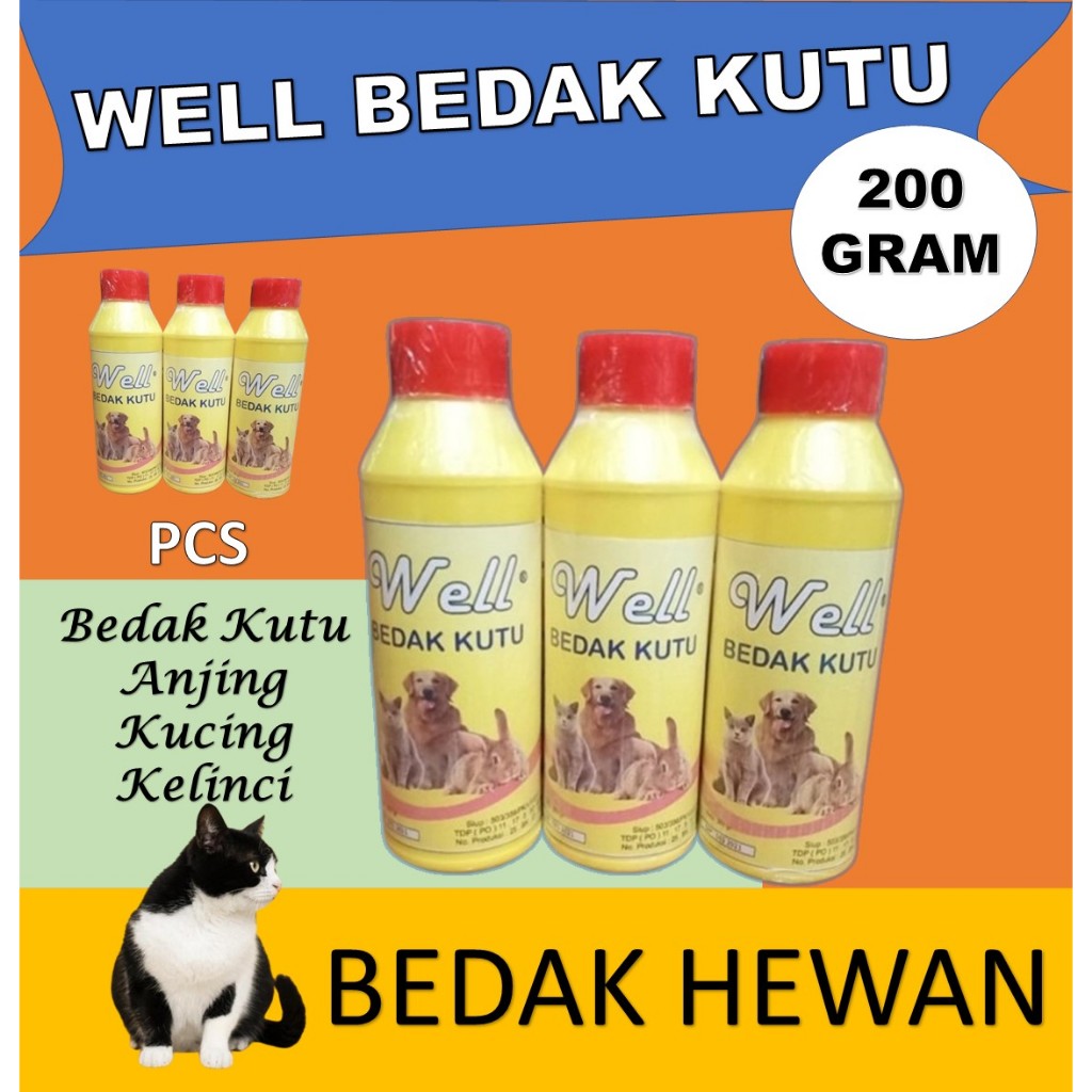 Jual Well Bedak Kutu / Parfum Talcum Powder 200 Gr - Bedak Kucing ...