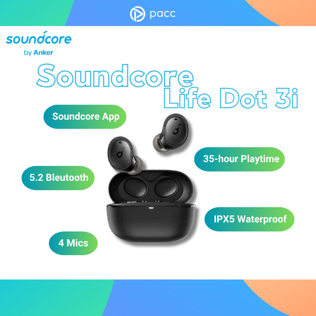 Jual Headset Bluetooth Anker Soundcore Life Dot 3i - A3982H11 - BLACK ...