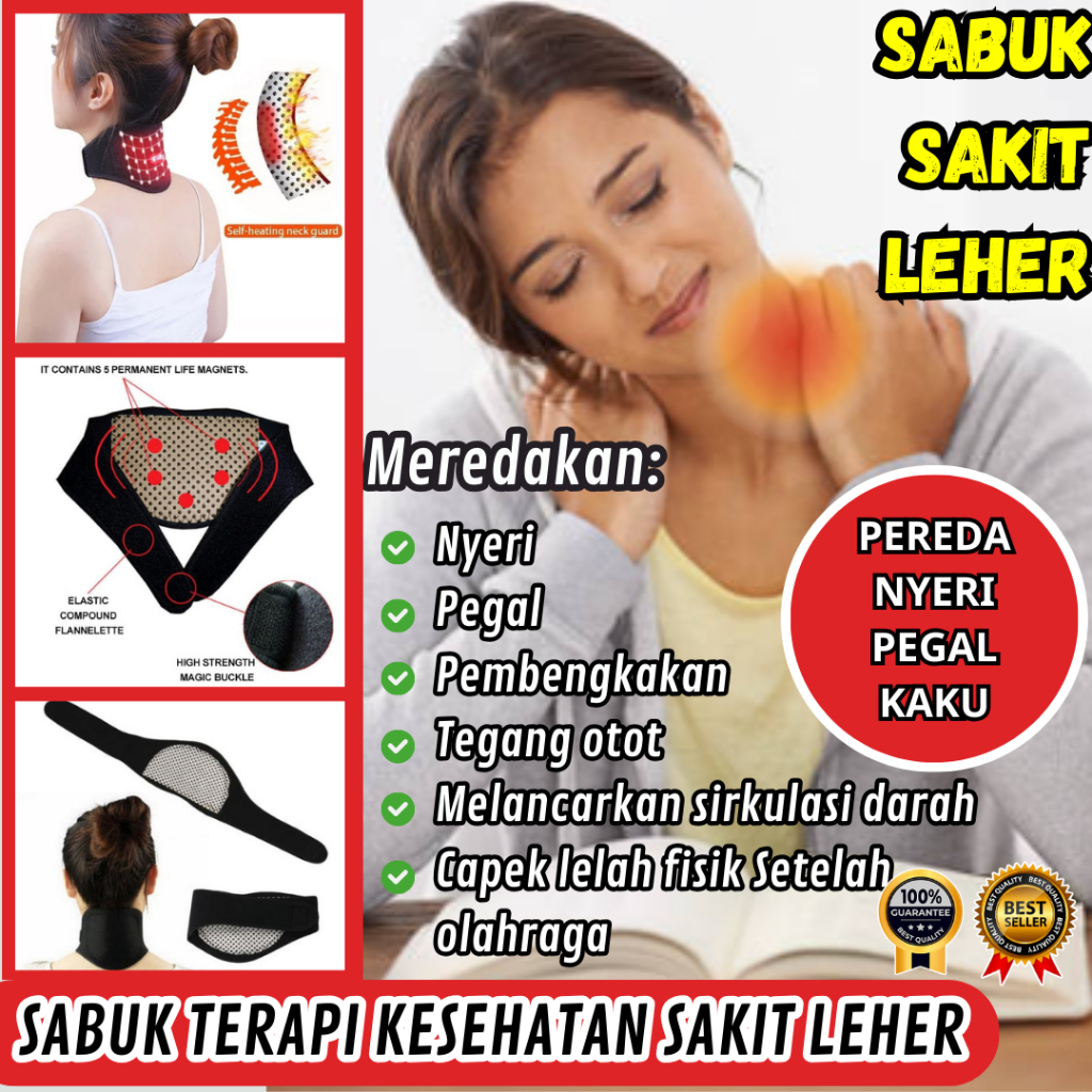 Jual Pereda Sakit Leher Sabuk Terapi Tormaline Magnetic Redakan ...