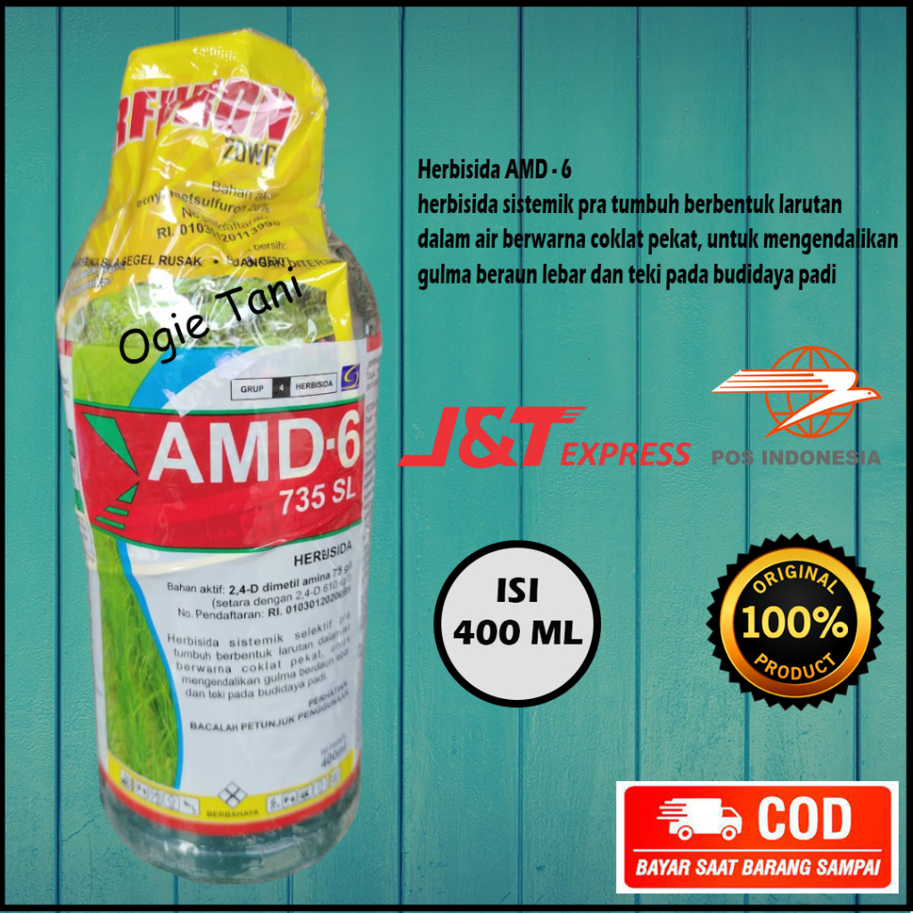 Jual Herbisida AMD - 6, Herbisida Sistemik Pra Tumbuh, Isi 400ml ...