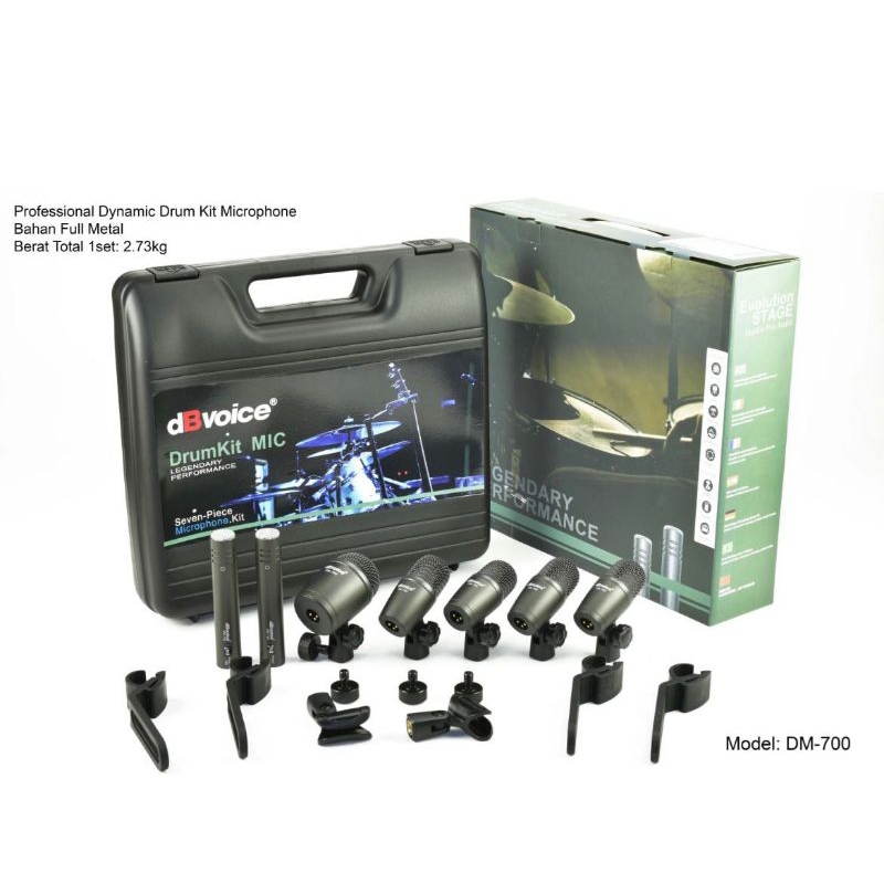 Jual Mic Drum db Voice DM 700 Original dBVoice DM700 Kit Drum | Shopee ...