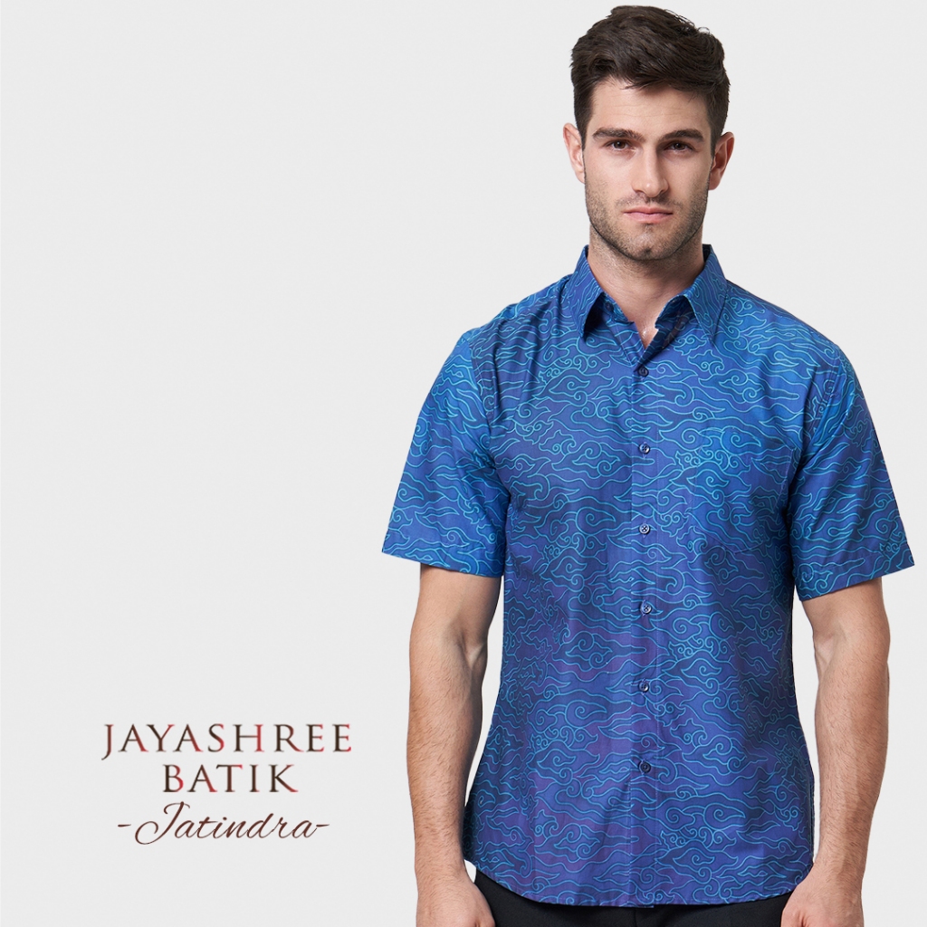 Jual Jayashree Batik Slimfit Jatinra Blue Kemeja Batik Pria Lengan ...