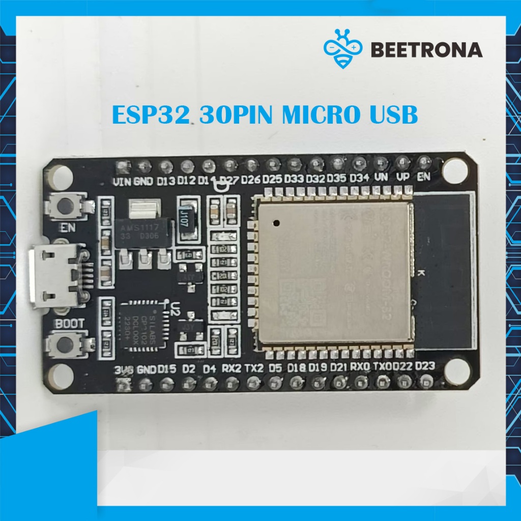 Jual ESP32 Micro USB CP2102 30PIN Wifi Bluetooth Development Board ...