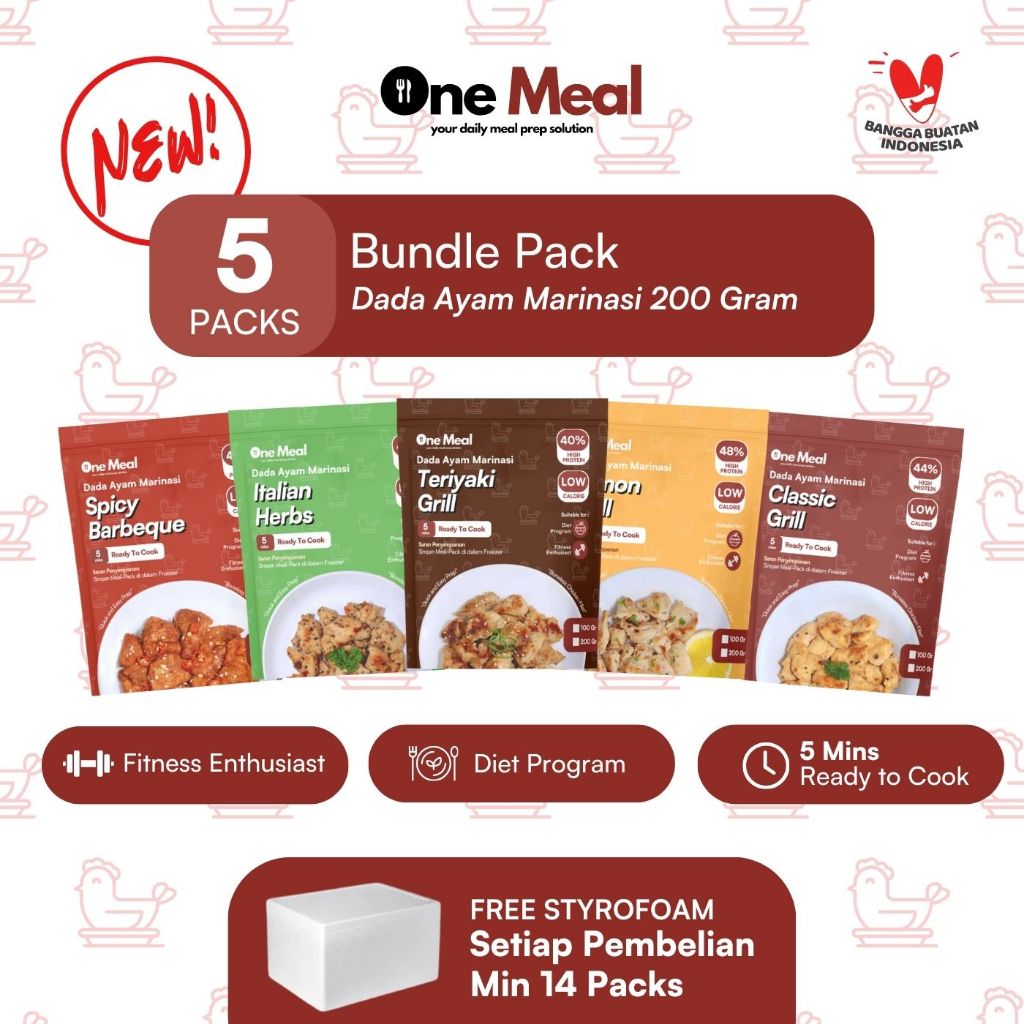 Jual Dada Ayam Fillet Lauk Marinasi 5 Packs 200 Gram Mix Variant