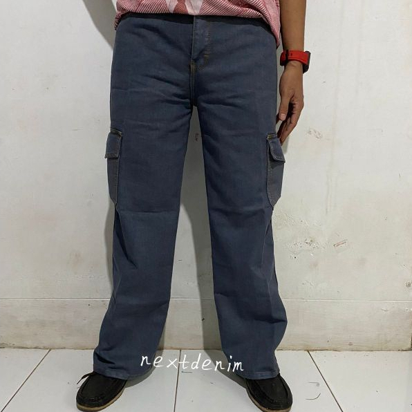 Jual Celana Cargo Pria Lose Gombran-Celana Panjang Jeans Pria Kantong