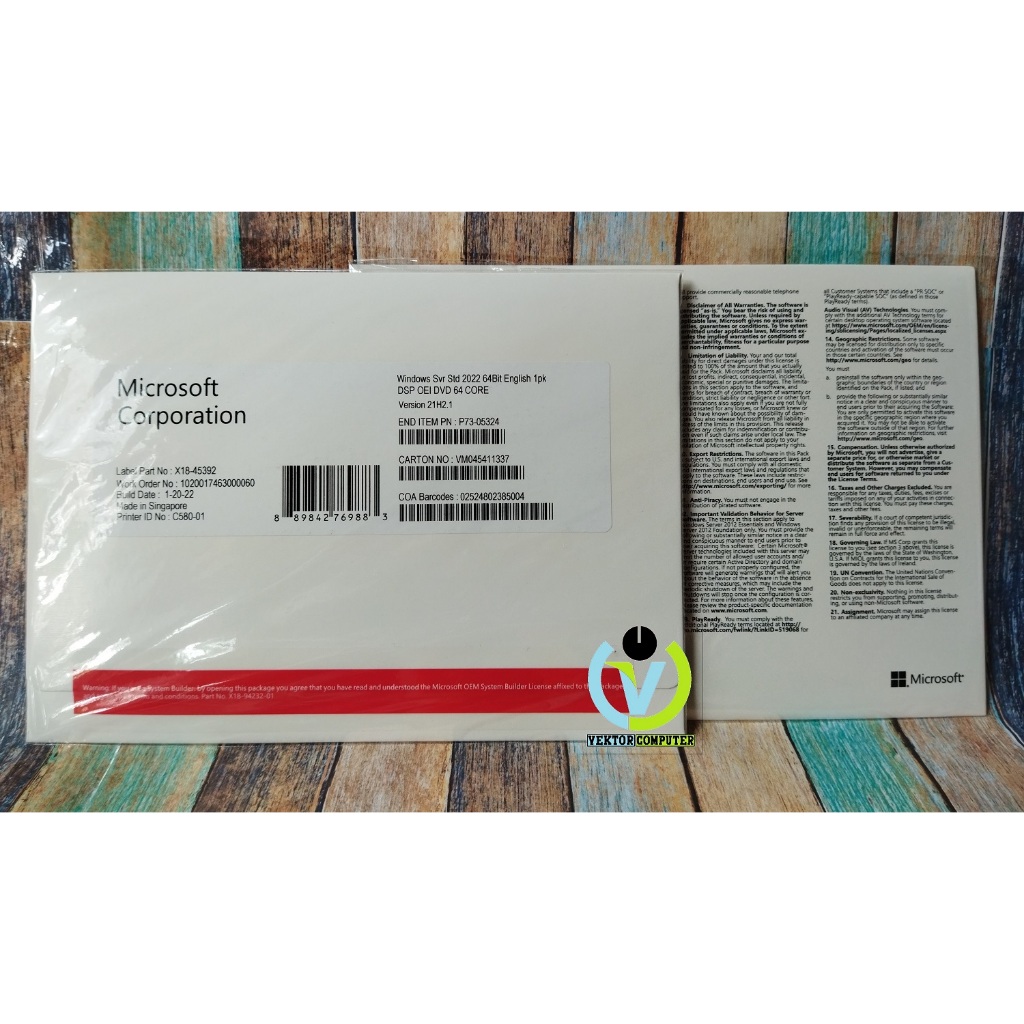 Jual Windows Server 2022 Standard 64 Core 5 CALs With COA DVD Original ...