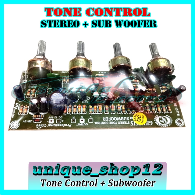 Jual Kit Tone Control Stereo + Subwoofer Genesis 007 DC 12V RANIC 351 ...