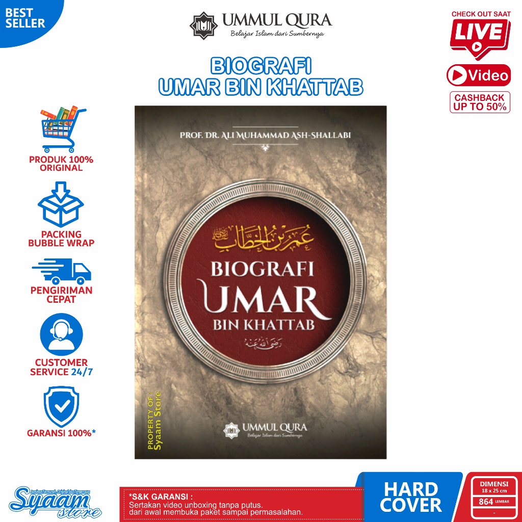 Jual Biografi Umar bin Khattab ORI Karya Ali Muhammad Ash-Shallabi ...