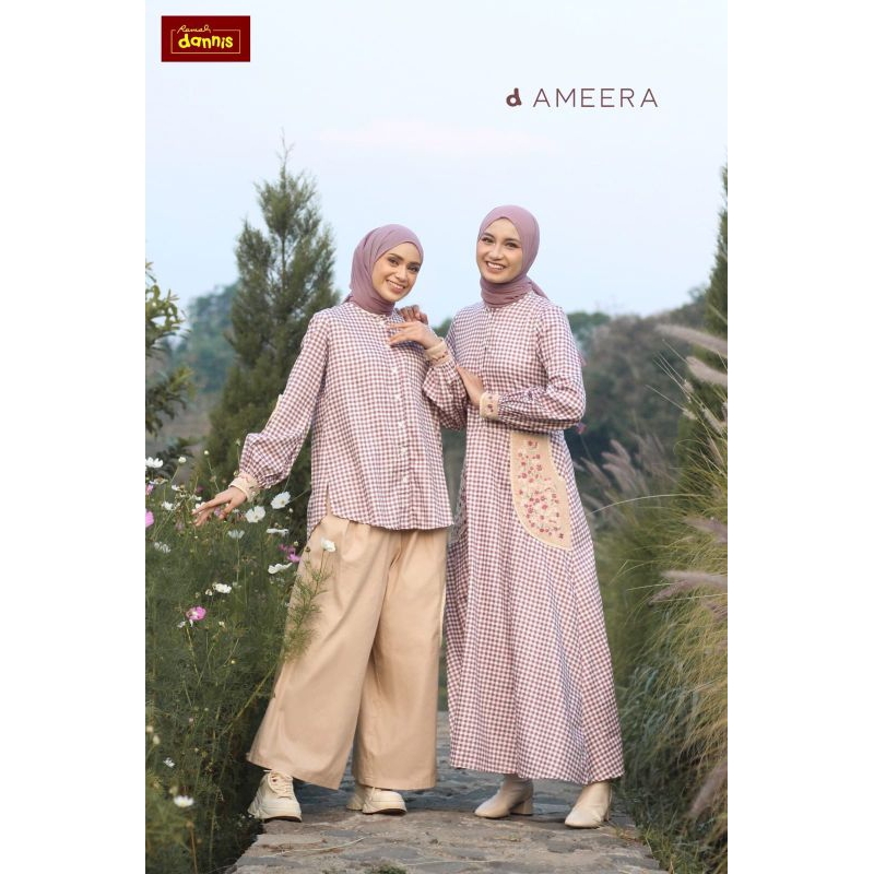 Jual Abaya Dannis Terbaru D' Ameera Abaya One Set Katun Bordir Dress